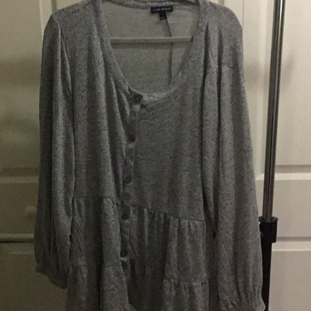 Gray Button-Up Cardigan